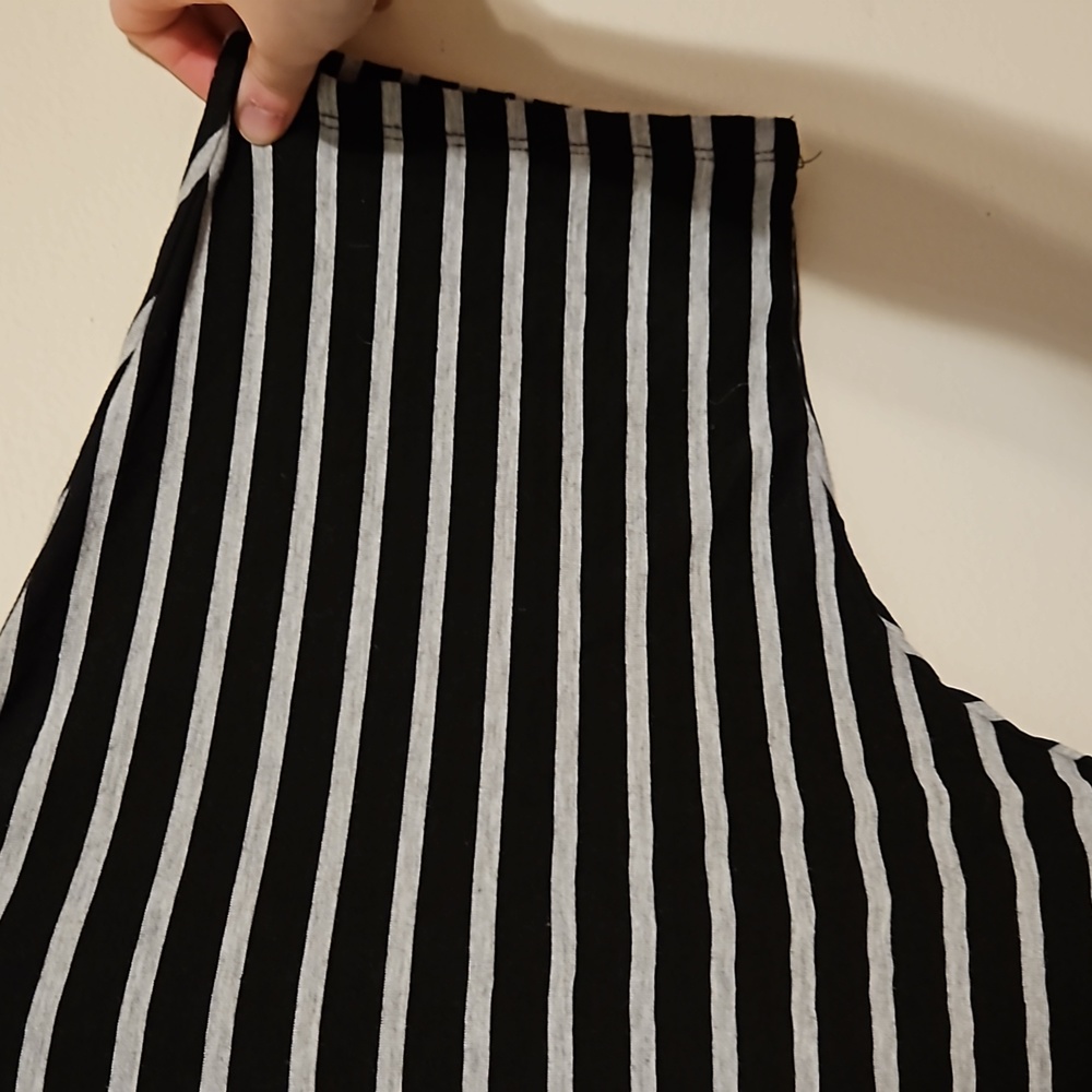 Jodifl Black and Gray stripped button down dress - Picture 5 of 7